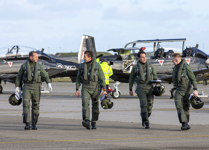 RAF flight instructors and cadets after a training flight credit pic UK MoD Crown Copyright 2019 e