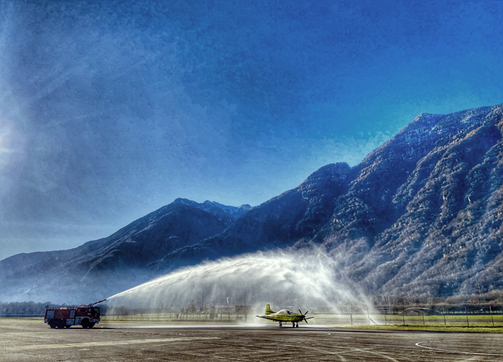 The last PC 9 lands at the RUAG site in Lodrino