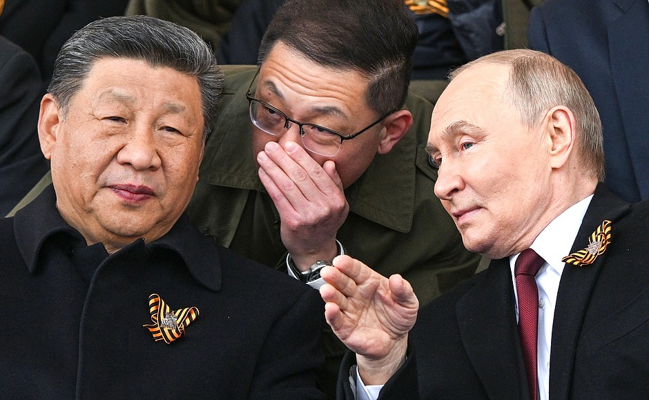 Xi Jinping und Wladimir Putin bei der Siegesparade auf dem Roten Platz am 9. Mai.