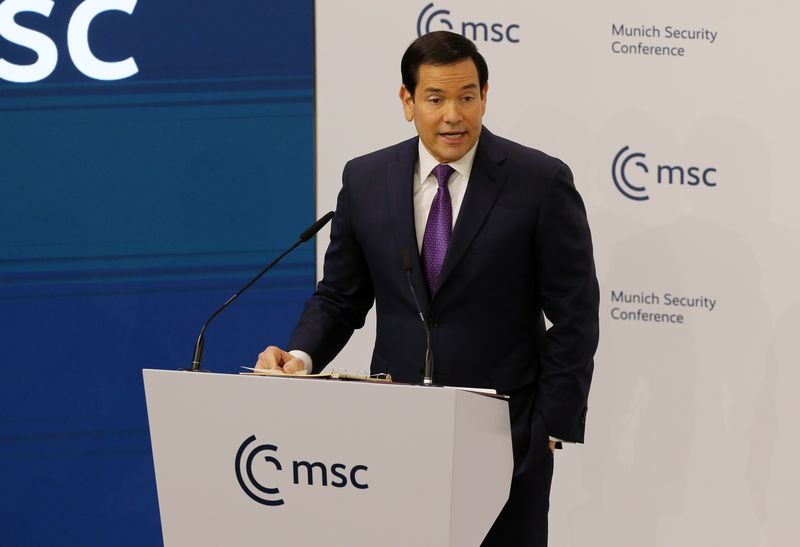 „Trump in einer freundlicheren Verpackung“: US-Außenminister Marco Rubio bei seiner Rede in München. 