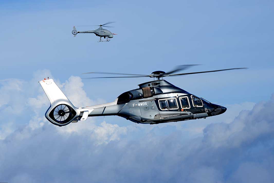H160 und VSR700 im gemeinsamen Einsatz. (Foto ©Airbus)
