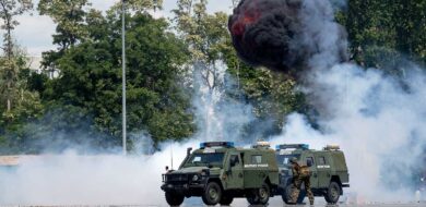 Übungslage mit Anschlag auf Brigadekommandeur. (Foto © Bw/Kai-Axel Döpke)