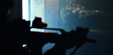 Auch der Kampf im urbanen Raum oder von Raum zu Raum gehört zu den Spezialitäten der EGB-Kräfte.