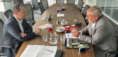 Frank Leidenberger, CEO der BWI GmbH, stellte sich den Fragen von Chefredakteur Michael Horst. (Foto © MRV/Horst)