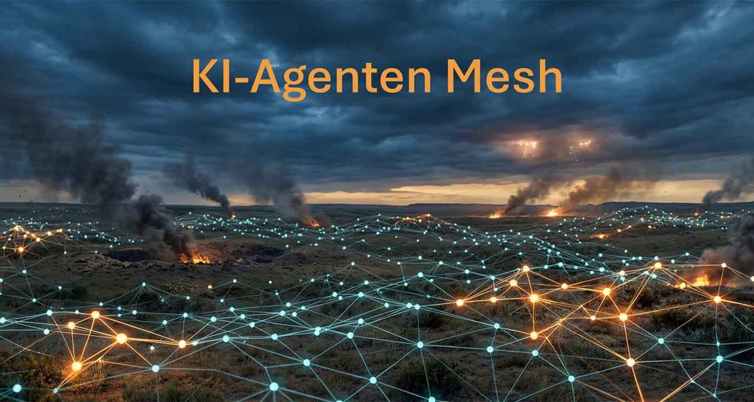 Das KI-Agenten Mesh: ein durchgängiges, selbstorganisierendes Netz aus spezialisierten KI-Agenten. (Foto © Doll/KI generiert)