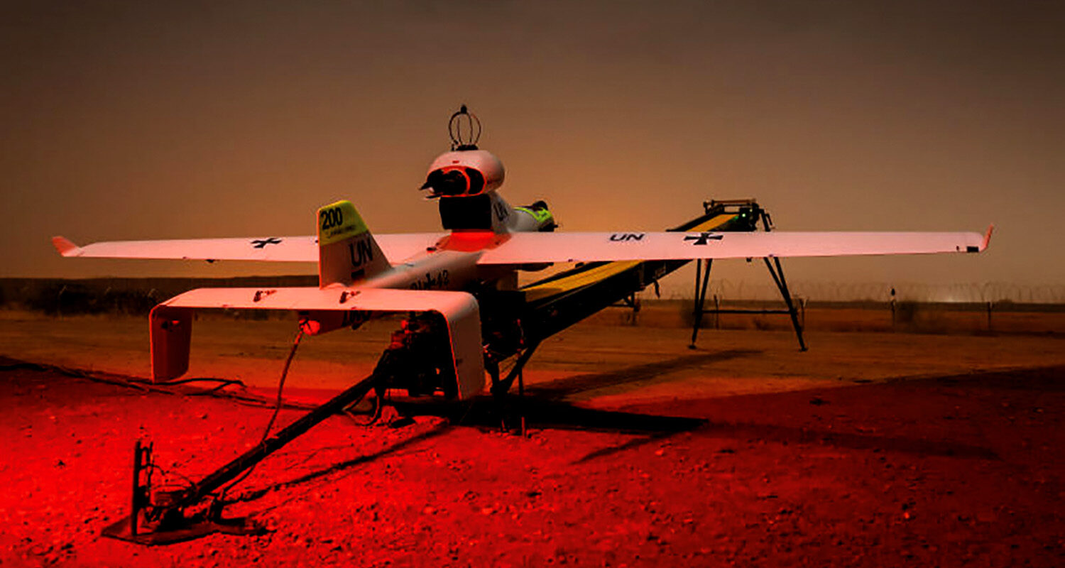 Aufklärungsdrohne LUNA vor dem Start. (Foto © Bw/Marc Tessensohn)