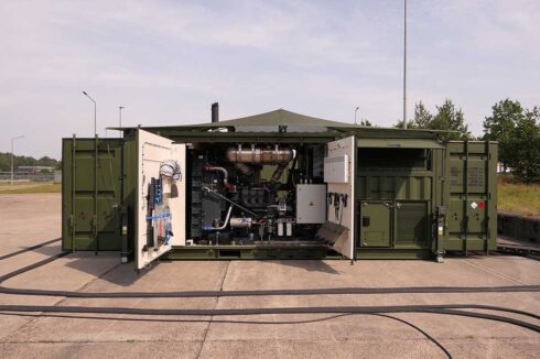 Das neue Stromerzeugeraggregat 200 kW der Bundeswehr. [Foto: © Bw]