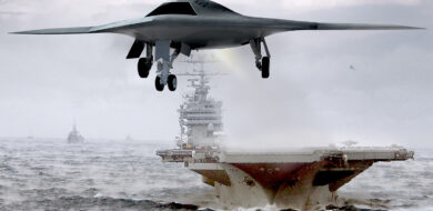 Die Luftbetankungsdrohne MQ-25
Stingray wird von Flugzeugträgern
aus eingesetzt. (Foto © U.S. Navy)