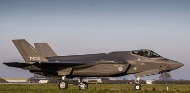 Zahlreiche NATO-Länder beschaffen die F-35, hier ein niederländisches Flugzeug bei der Ankunft in Leeuwarden.