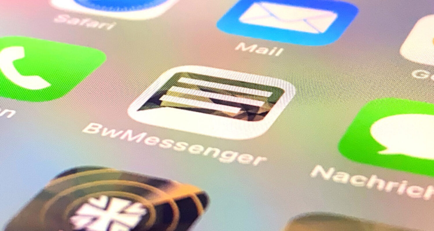 App Icon des BwMessenger auf einem Smartphone