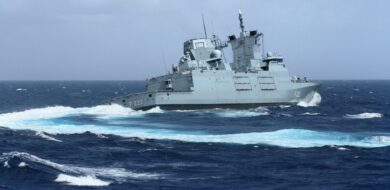 Wohin geht die Fahrt für die Marine? Die Fregatte Baden-Württemberg bei einer Flugabwehrübung während des Indo-Pacific Deployment 2024.