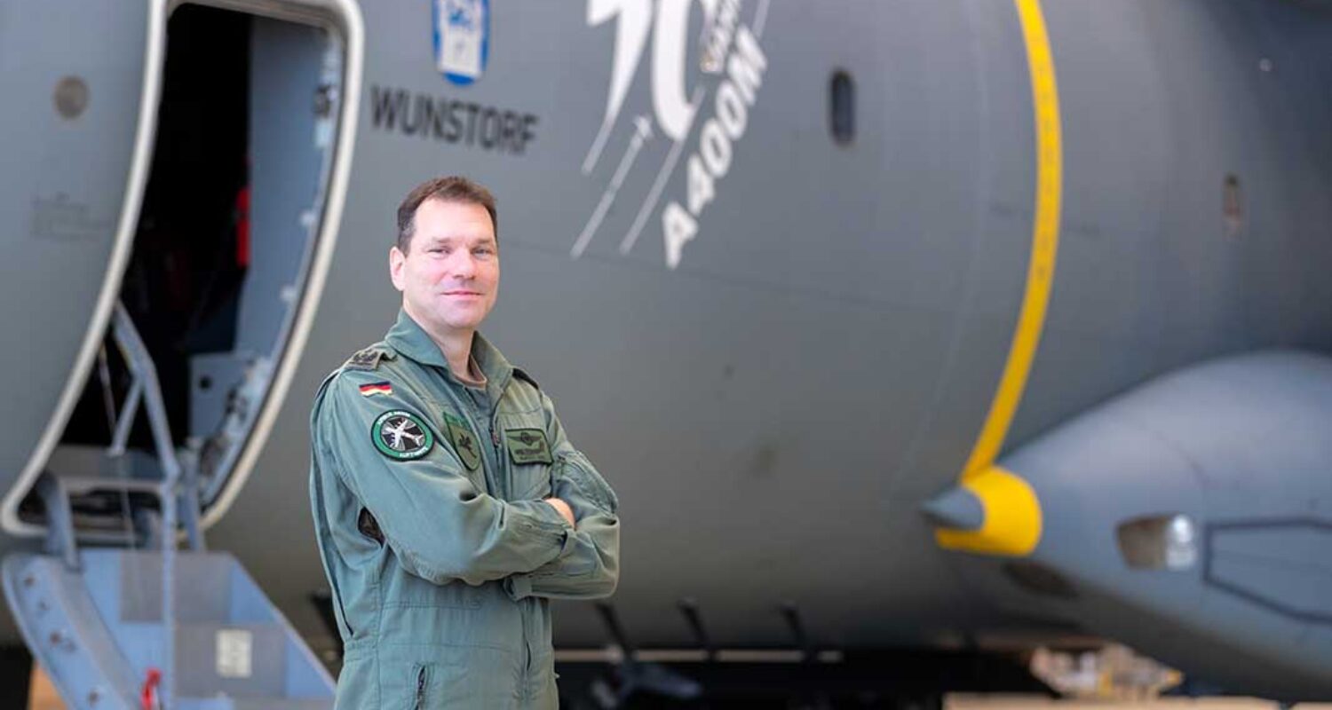 Oberst Markus Knoll führt das LTG 62 seit Januar 2024.  (Foto © Bw/Wolf)
