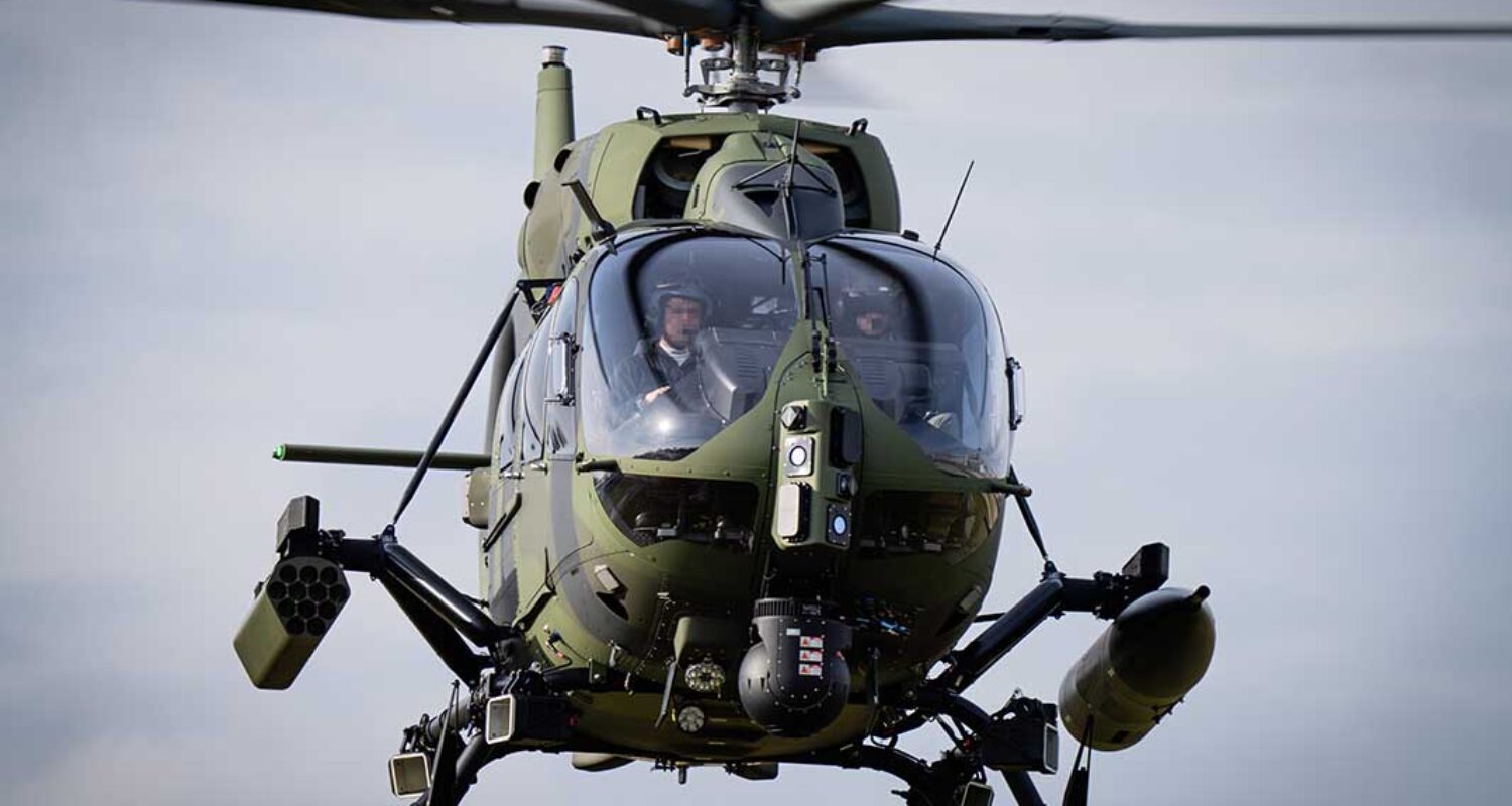 Der Leichte Kampfhubschrauber wird eingeführt. Im Jahr 2029 soll mit zwölf voll operativ einsatzbereiten Luftfahrzeugen eine Erstbefähigung für den Kampf aus dem bodennahen Luftraum zur Verfügung gestellt werden. (Foto © Airbus Helicopters)