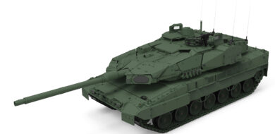 KPz Leopard A8 mit TROPHY. ( Foto: KNDS)