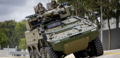 Das Referenzmodell „Schwerer Waffenträger Infanterie“ der Firma Rheinmetall in der Erprobung. (Foto: Bundeswehr/Marco Dorow)