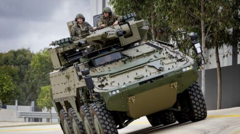 Das Referenzmodell „Schwerer Waffenträger Infanterie“ der Firma Rheinmetall in der Erprobung. (Foto: Bundeswehr/Marco Dorow)