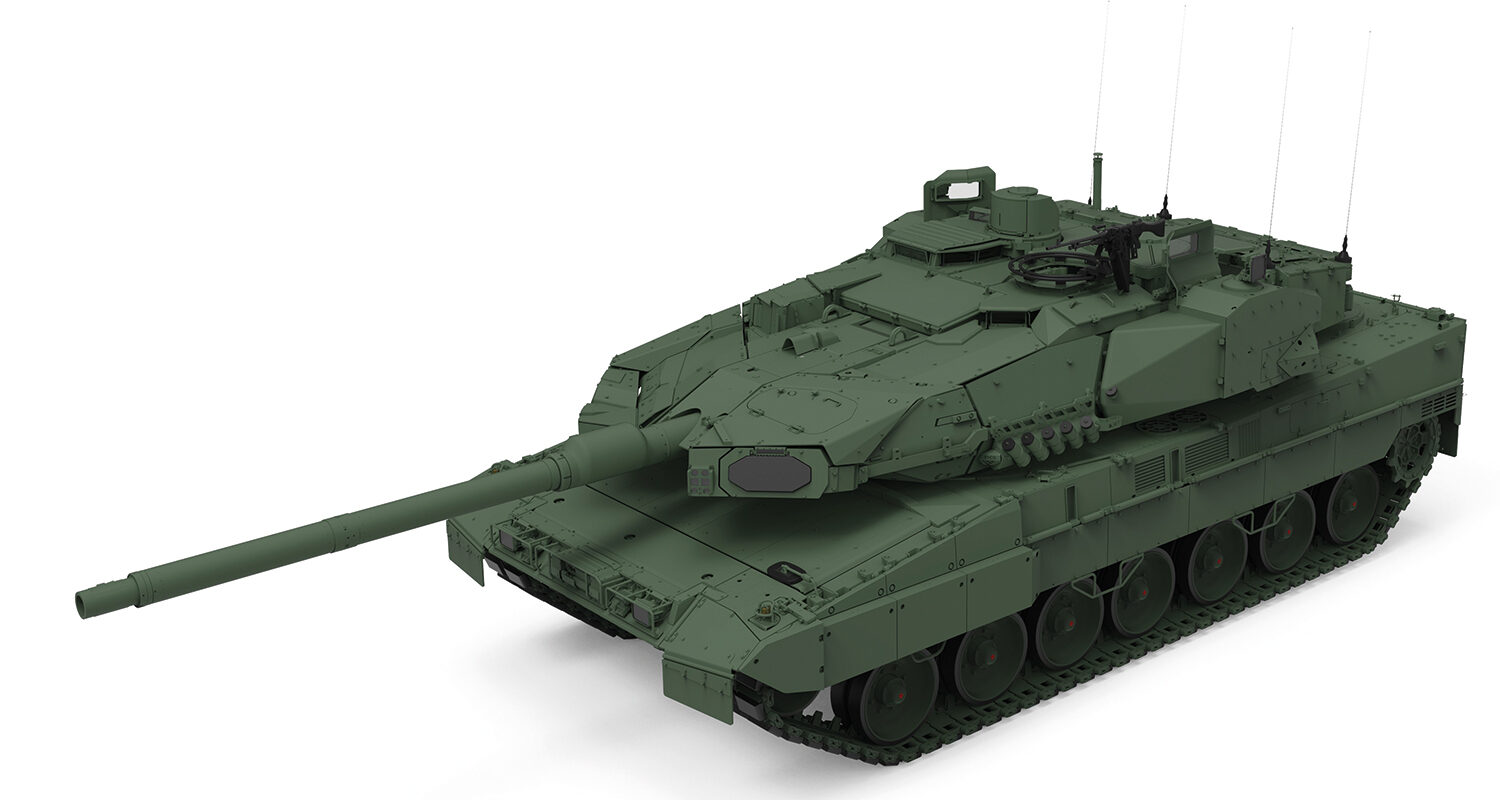 Der Leopard 2 A8
mit dem aktiven
Schutzsystem TROPHY. (Bilder/Grafiken: KNDS)