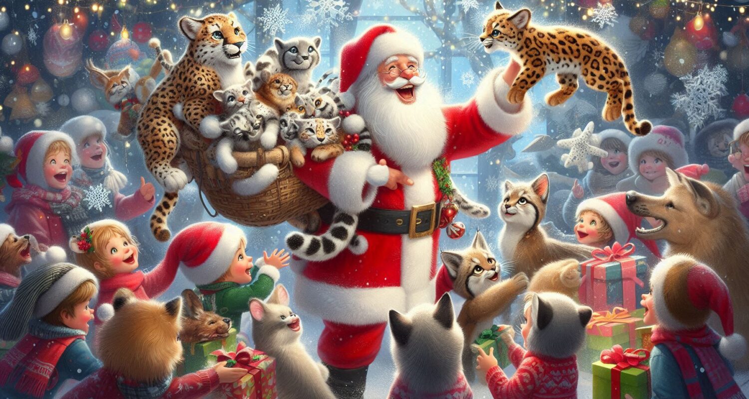 Für die Bundeswehr war schon nach der letzten Sitzung des Bundestags-Haushaltsausschusses in diesem Jahr Bescherung: Für sie hat der Weihnachtsmann allerlei Leoparden, Pumas, Schakale und anderes Getier im Sack. (Bild: Microsoft Designer/Boes)