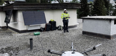 Drohnenabwehrsystem auf einem Dach