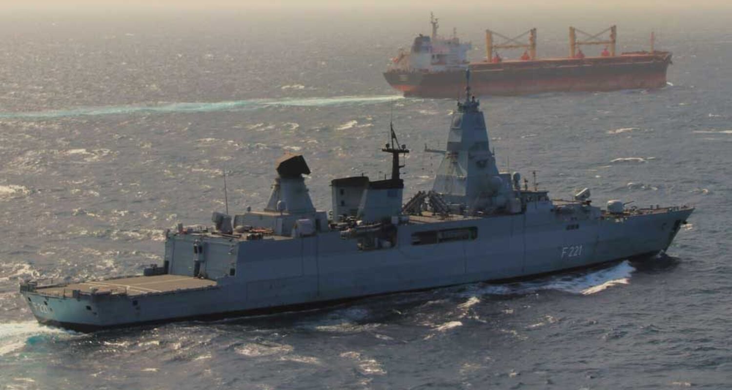 Fregatte „Hessen“ beim Einsatz im Roten Meer (Foto © Bundeswehr)