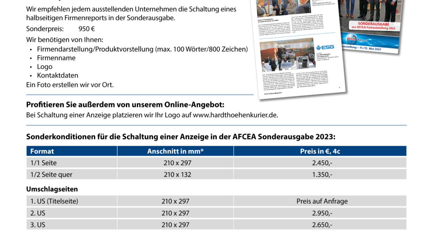 AFCEA Mediadaten 2023