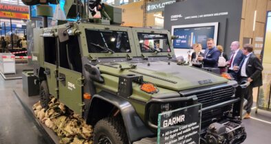 Das Drohnenabwehrsystem Garmr am Diehl-Stand auf der Enforce Tac.