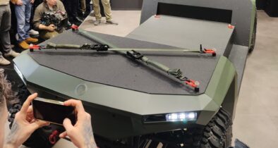 Das Mandrill UGV bei der Enthüllung am Stand von Quantum-Systems auf der Enforce Tac.
