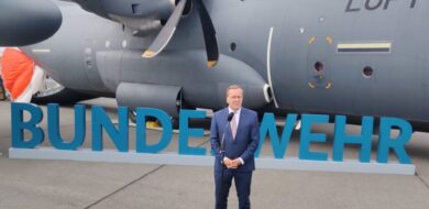 Bundesverteidigungsminister Boris Pistorius bei seinem Statement auf der ILA 2026.