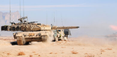 Kampfpanzer Leopard 2 mit Rundblickperiskop (Foto: KNDS Group)