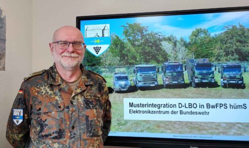 Oberstlt Wittenborn leitet seit September 2024 das Elektronikzentrum der Bundeswehr. (Foto©Gelpke)