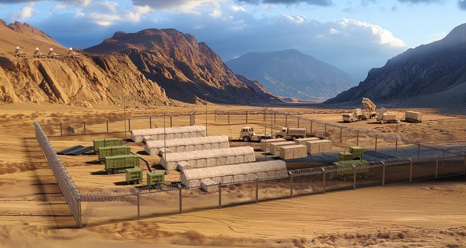 Im Einsatz im Feldlager stellen die Generatoren von VINCORION Energie für alle Anforderungen zur Verfügung. (Animation © VINCORION)