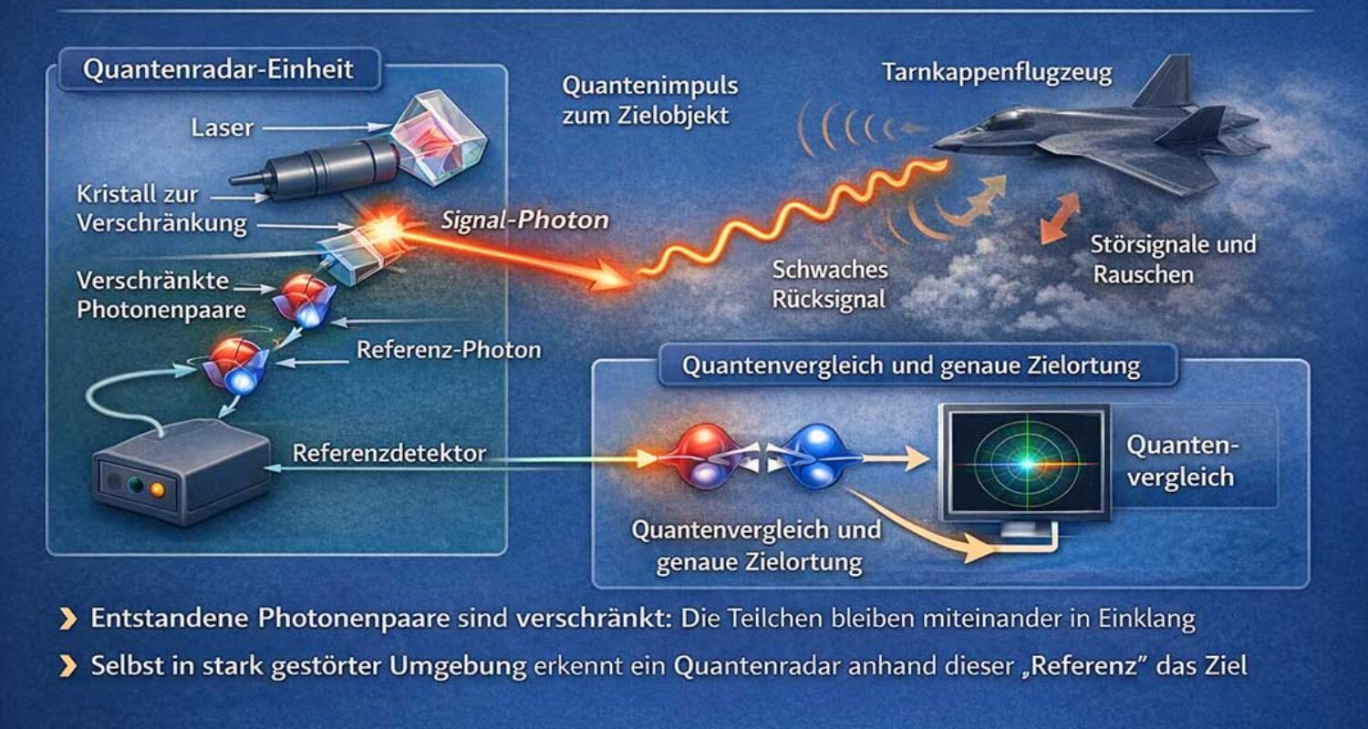 Ein Photon wird auf ein Objekt ausgesendet. (Foto © Geißler)