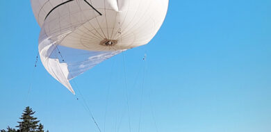 Rheinmetall Canada PSA aerostat being deployed