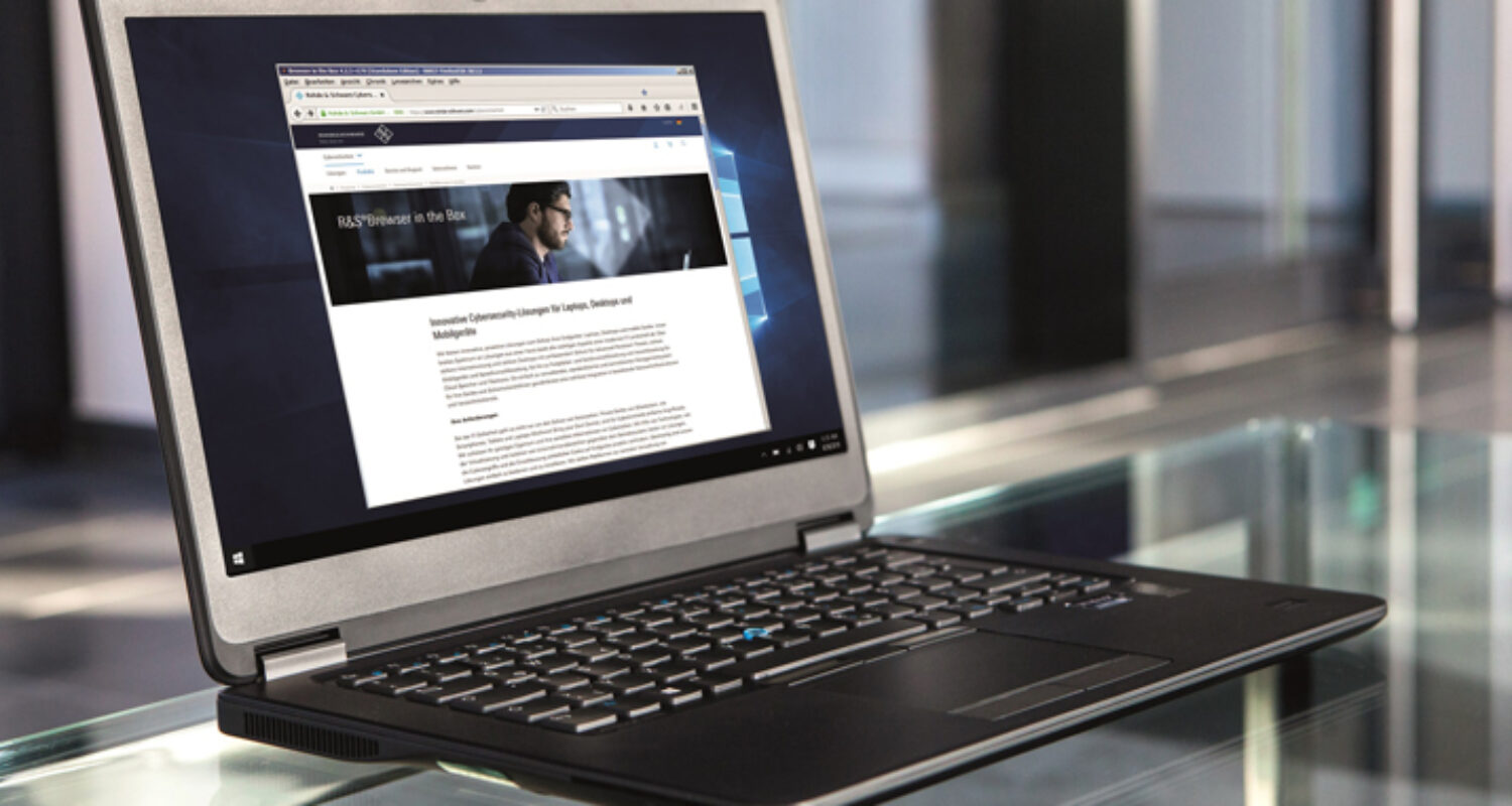 Rohde und Schwarz Cybersecurity Product Browser in the Box