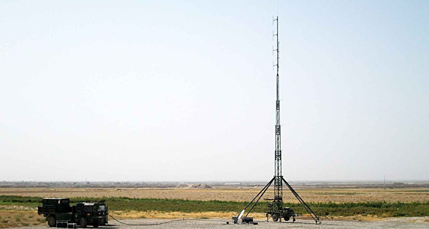 Operative Kommunikation: Die Rundfunksendetrupps UKW mit Sendekabine Fm II A und Antenne wie hier in Masar-e Scharif, Afghanistan, werden bis 2028 modernisiert. (Foto: Bundeswehr Christian Virgils)