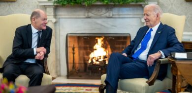 Olaf Scholz und Joe Biden bei einem Treffen im Weißen Haus im Februar 2024.