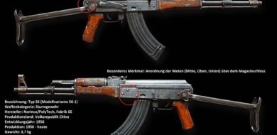 Merkmale der Kalaschnikow-Variante Typ 56-1. (Foto © ZVBw)