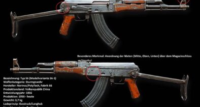 Merkmale der Kalaschnikow-Variante Typ 56-1. (Foto © ZVBw)