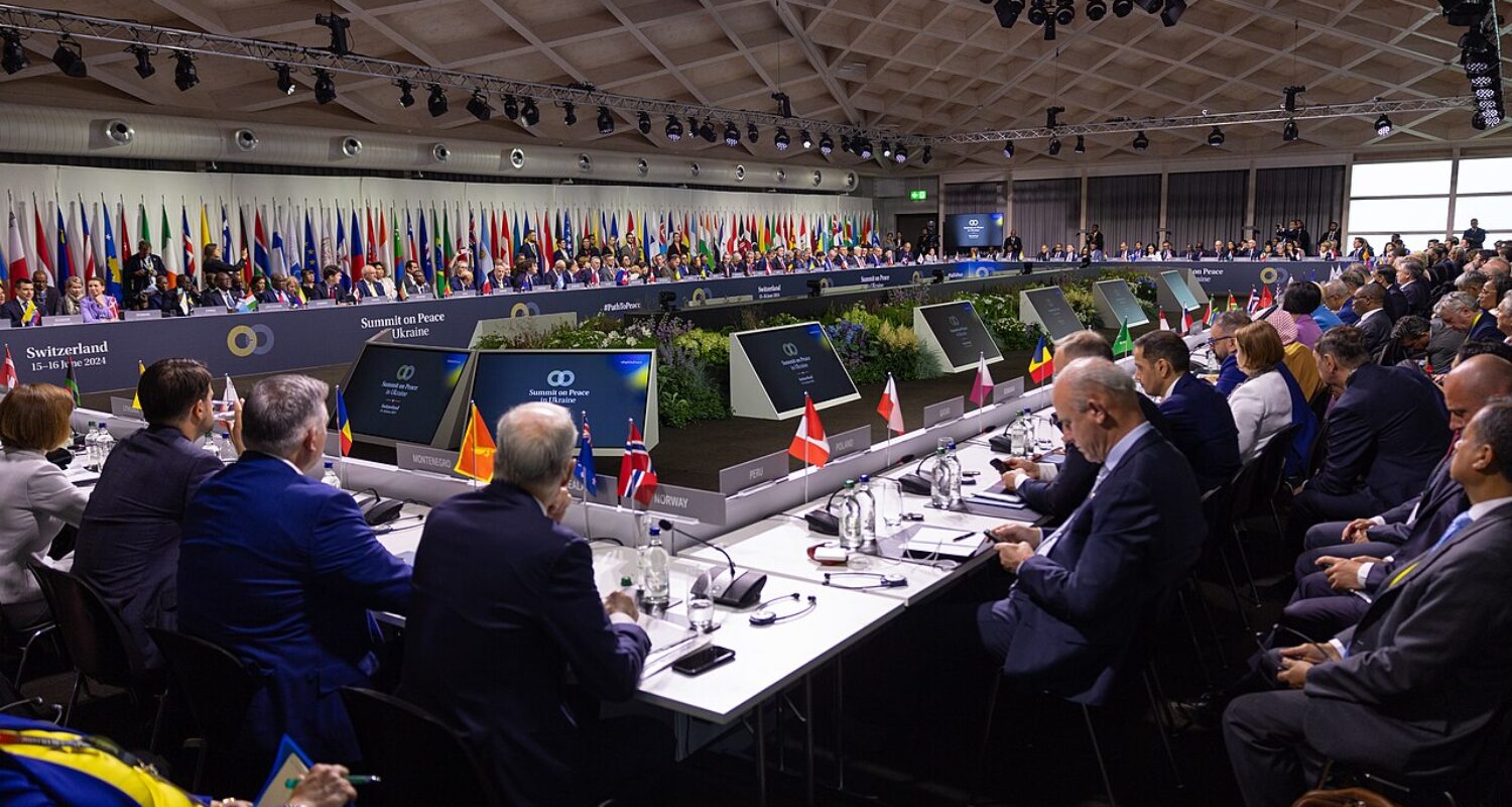 Auf der Suche nach einer Verhandlungslösung: Die Ukraine-Friedenskonferenz im schweizerischen Obbürgen Mitte Juni 2024.