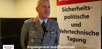 Brigadegeneral Jared Sembritzki, Abteilungsleiter Operationen, Kommando Heer, auf der 36. SIPO