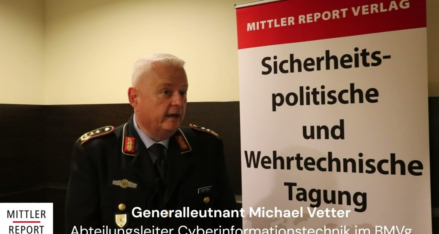 Generalleutnant Michael Vetter, Abteilungsleiter Cyber/Informationstechnik, BMVg, auf der 36. SIPO
