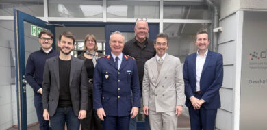 Brigadegeneral Dr. Volker Pötzsch zu Besuch in der Geschäftsstelle des dtec.bw an der UniBw M (Foto: © Anja Nietsch, dtec.bw)