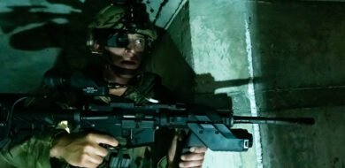 using ARCAS and eyepiece to identify underground targets in covert position behind the corner w